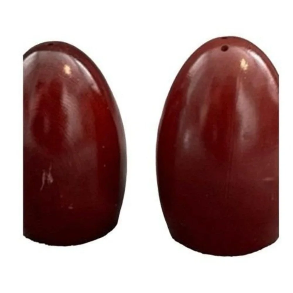 Vintage California Redwood Bullet Salt and Pepper Shaker Set Wood‎ 1980s